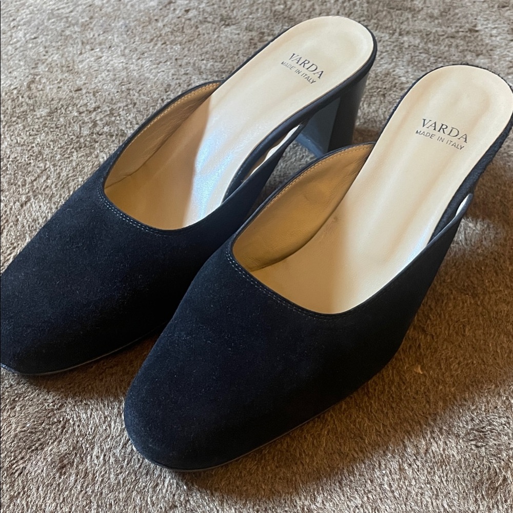 Black Suede Women's Mules
